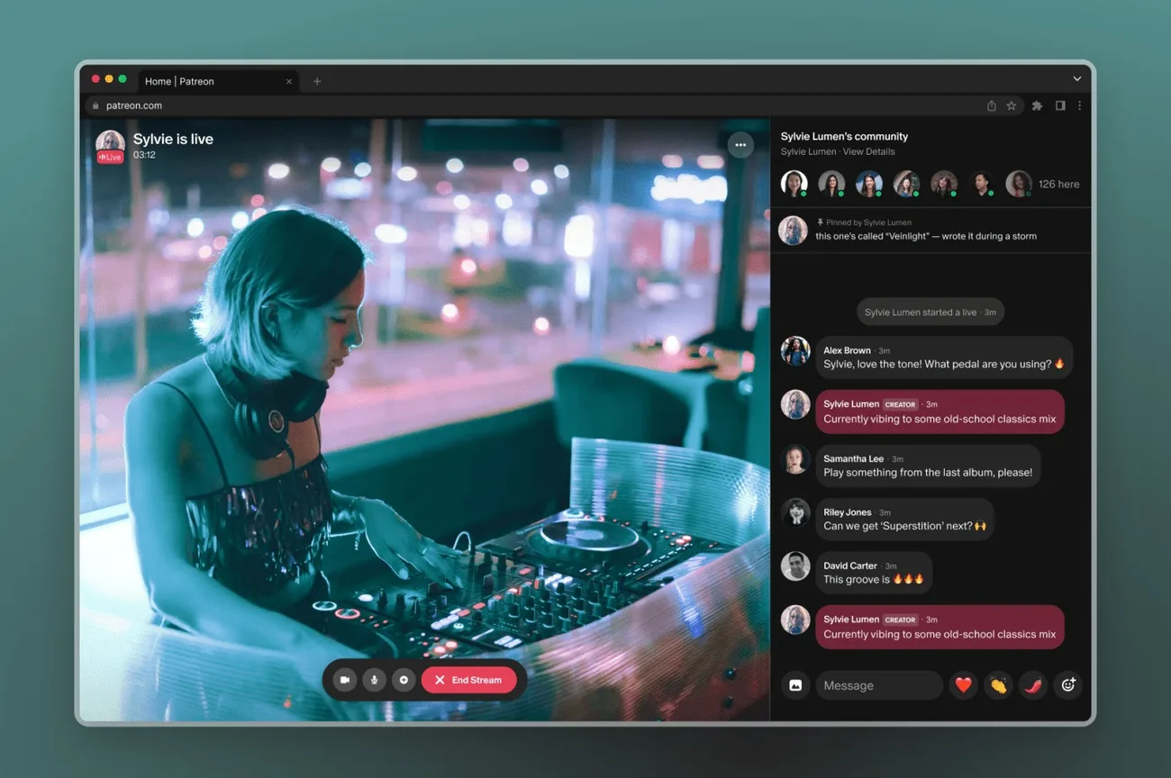 Patreon, içerik üreticileri için canlı yayın özelliğini test ediyor