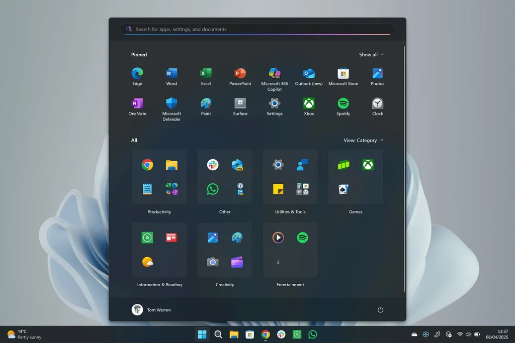 Windows 11’in yeni Başlat menüsü daha fazla uygulama sabitlemeye ve önerilen içeriği kapatmaya izin veriyor