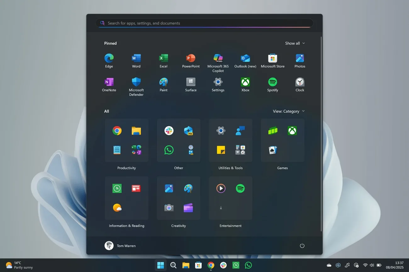 Windows 11’in yeni Başlat menüsü daha fazla uygulama sabitlemeye ve önerilen içeriği kapatmaya izin veriyor