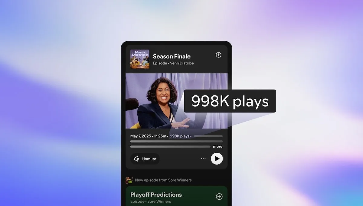 Spotify, podcast bölümlerinin dinlenme sayılarını kullanıcılarla paylaşmaya başladı