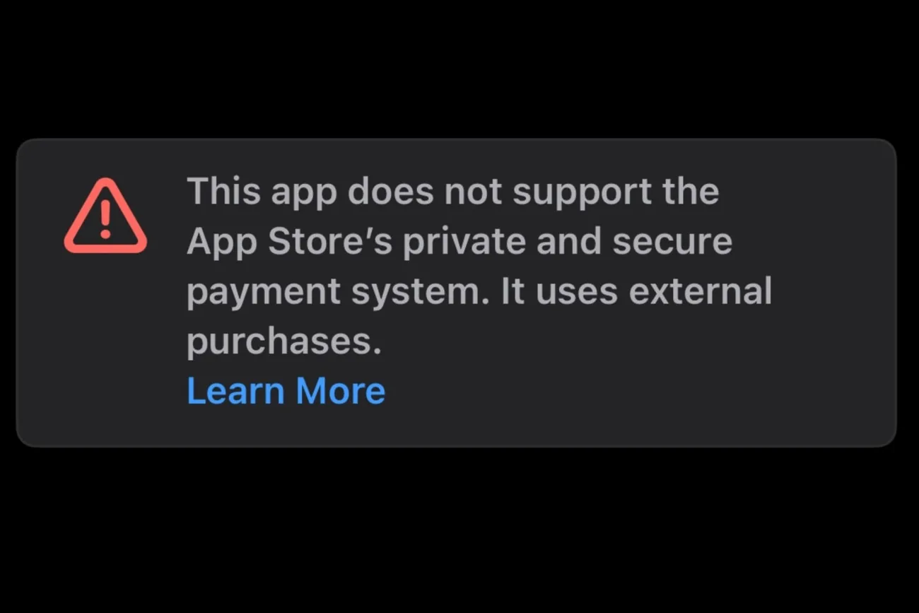 Apple, Avrupa Birliği’nde App Store dışı ödeme sistemlerini kullanan uygulamalara uyarı etiketi koyuyor