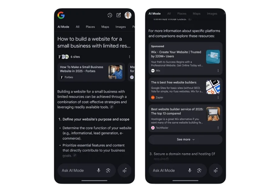Google, yapay zekâ destekli aramaları reklamla zenginleştiriyor
