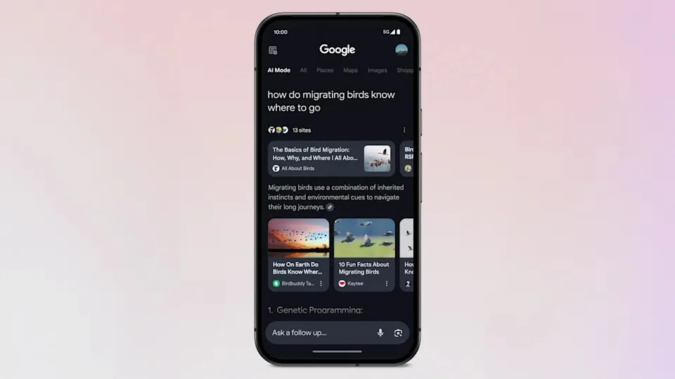 Google Arama’ya entegre edilen AI Modu, daha geniş kullanıcı kitlesiyle test ediliyor