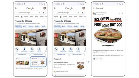Google, restoran ve barlara arama sonuçlarında etkinlik gösterimi sunuyor