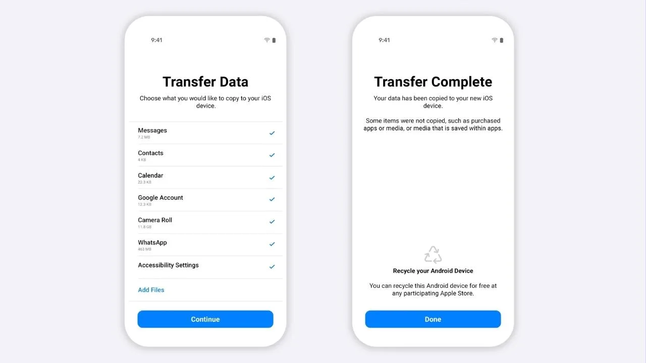 iOS’e Taşı güncellemesi ile Android’den iPhone’a geçiş artık daha hızlı ve kapsamlı