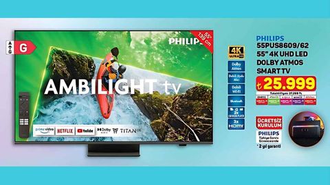 Philips 55 inç Ambilight TV, 29 Mayıs’ta A101 raflarına geliyor