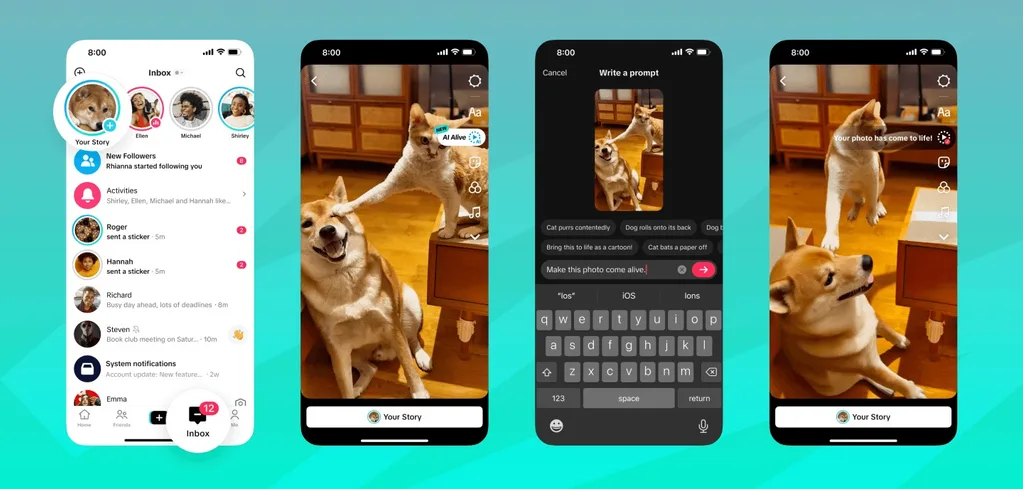 TikTok, yapay zekâ ile fotoğrafları kısa videolara dönüştürüyor