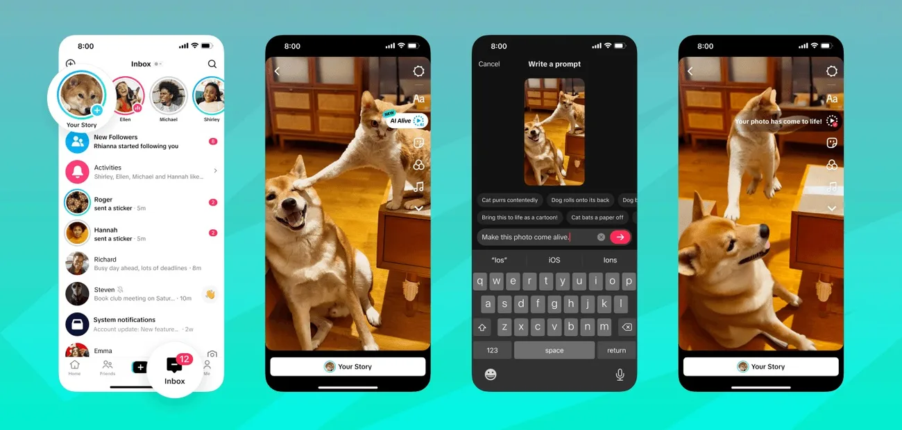 TikTok, yapay zekâ ile fotoğrafları kısa videolara dönüştürüyor