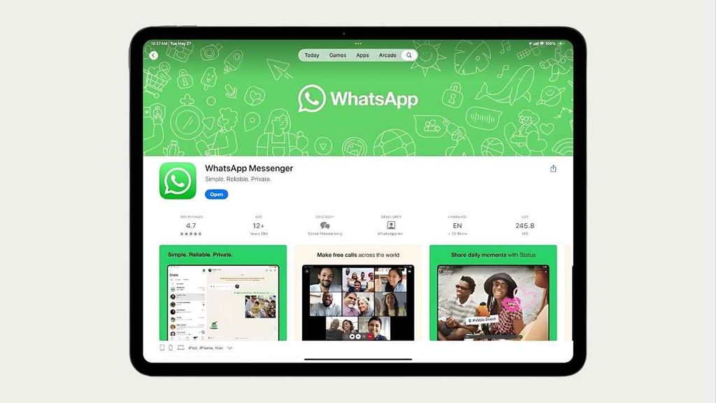 whatsapp ipad app store