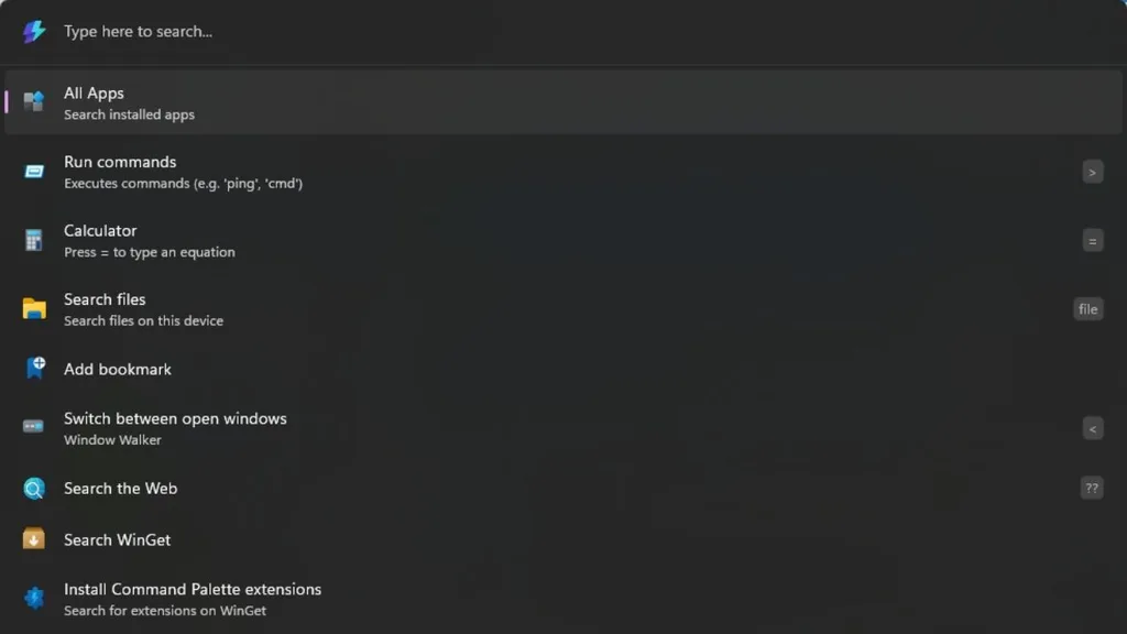 Windows için geliştirilen Komut Paleti verimliliği artırmayı hedefliyor