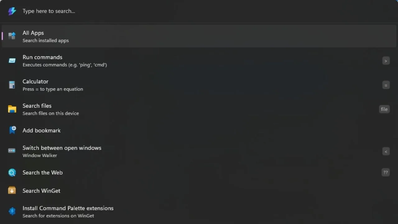 Windows için geliştirilen Komut Paleti verimliliği artırmayı hedefliyor