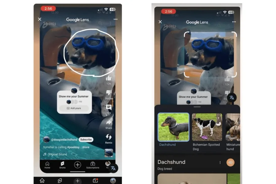 YouTube Shorts videolarında gördüklerinizi aramak mümkün olacak