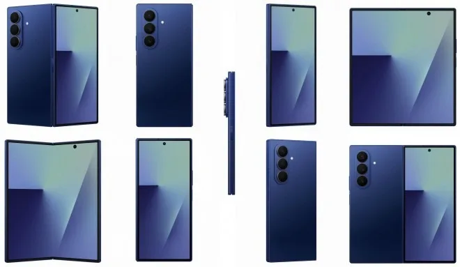 Galaxy Z Fold 7, siyah, gümüş ve mavi renkleriyle yeni görüntülerde ortaya çıktı