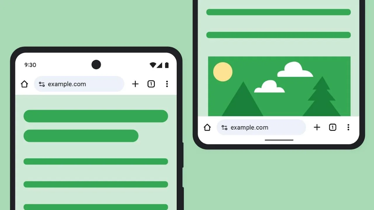 Android’de Chrome adres çubuğu için yeni konum seçeneği