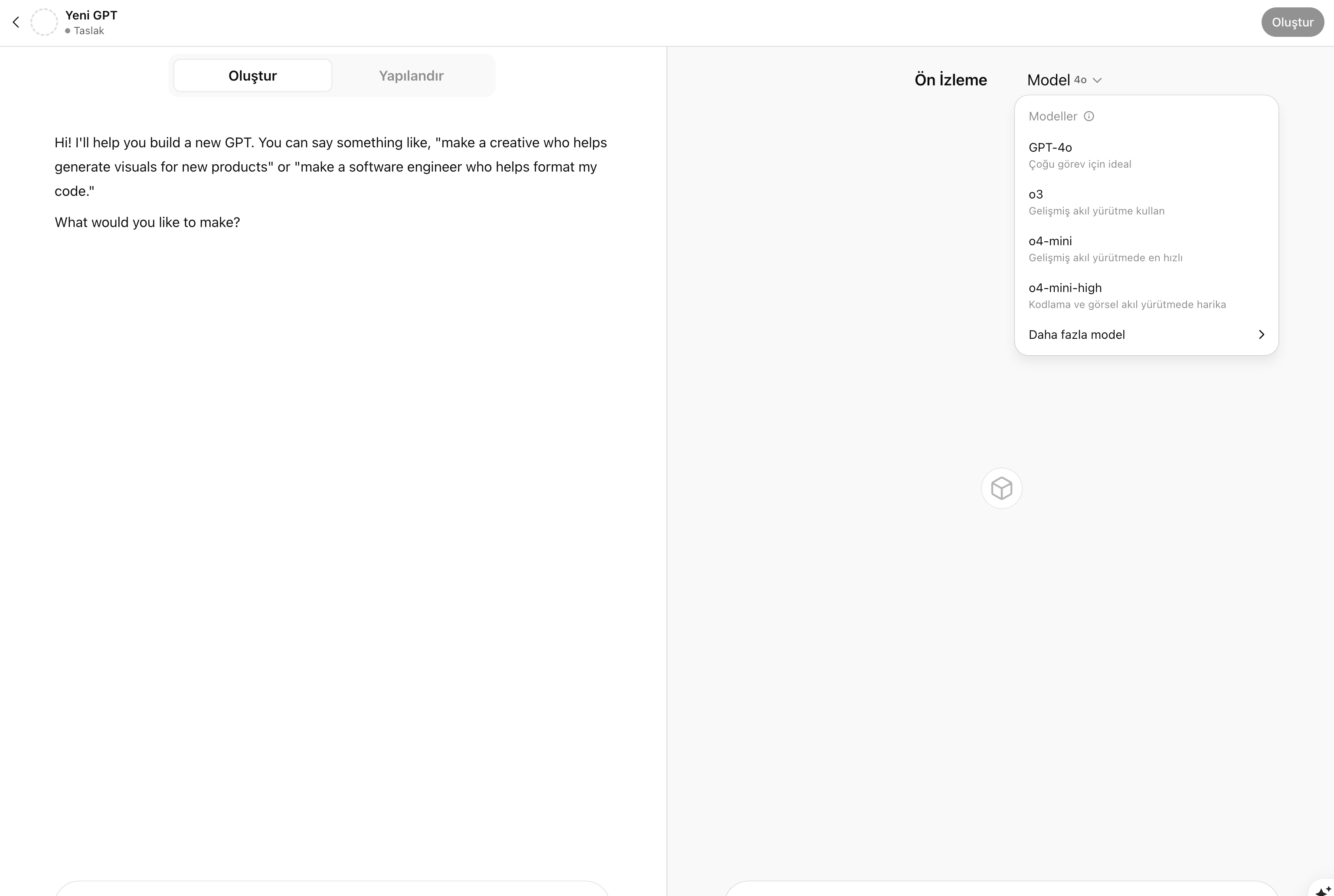 OpenAI, kişiselleştirilmiş GPT modellerinde model seçimini genişletti