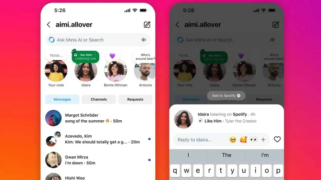 Instagram, Spotify entegrasyonunu Notlar üzerinden genişletiyor