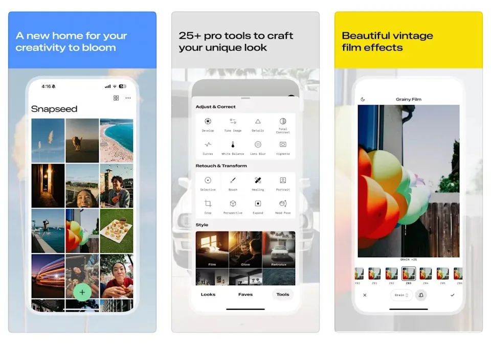 Google Snapseed iOS uygulamasını baştan aşağı yeniledi