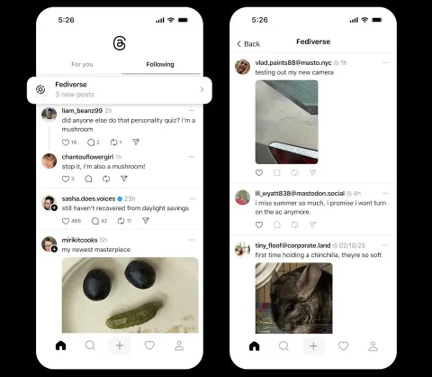 Threads, fediverse içeriklerine özel bir akış sunmaya başladı