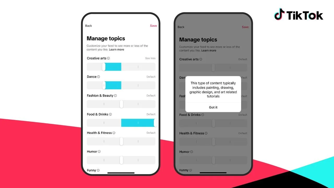 TikTok, “Sizin İçin” sayfasını kontrol etmenizi kolaylaştırıyor
