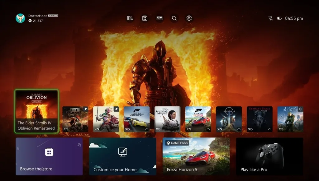 Xbox ana ekranı kişiselleştirme seçenekleriyle sadeleşiyor