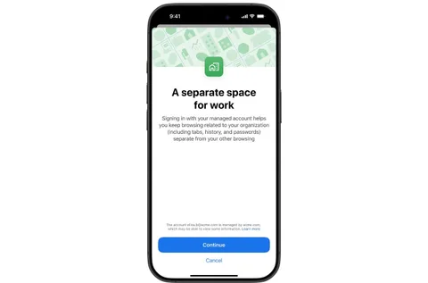 Chrome’un iOS sürümüne iş ve kişisel hesaplar arasında geçiş özelliği geliyor