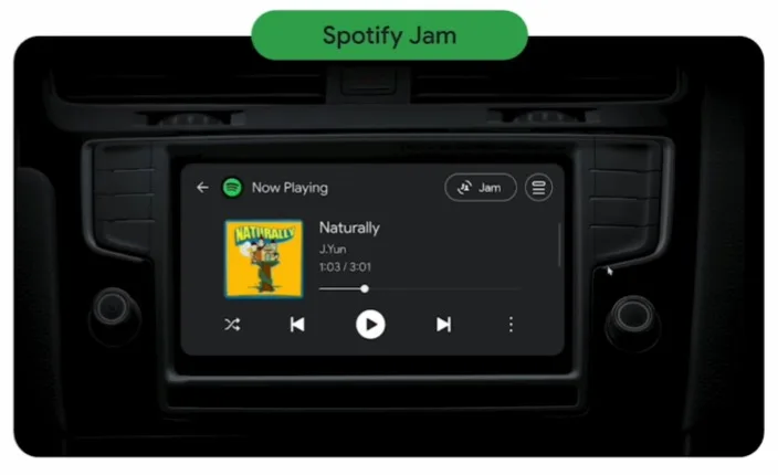 Spotify, Android Auto uygulamasını yenileyip Jam özelliğini araç ekranına taşıdı