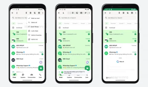 WhatsApp, beş sohbeti aynı anda özetleyebilen yeni özelliğini test ediyor