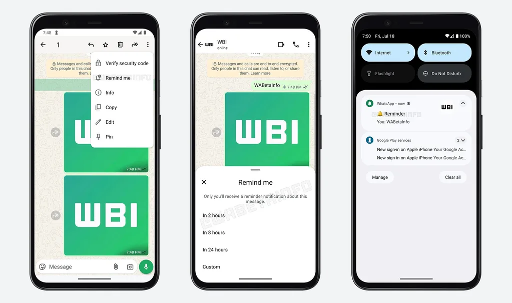 WhatsApp, mesajlara özel hatırlatma bildirimleri üzerinde çalışıyor