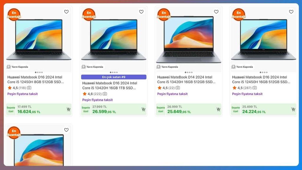 huawei matebook indirim