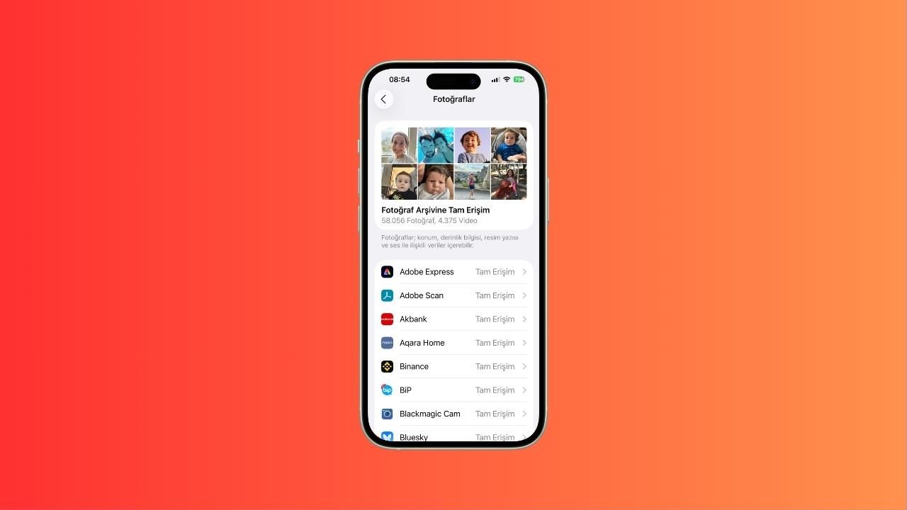 iphone fotoğraf erişimi