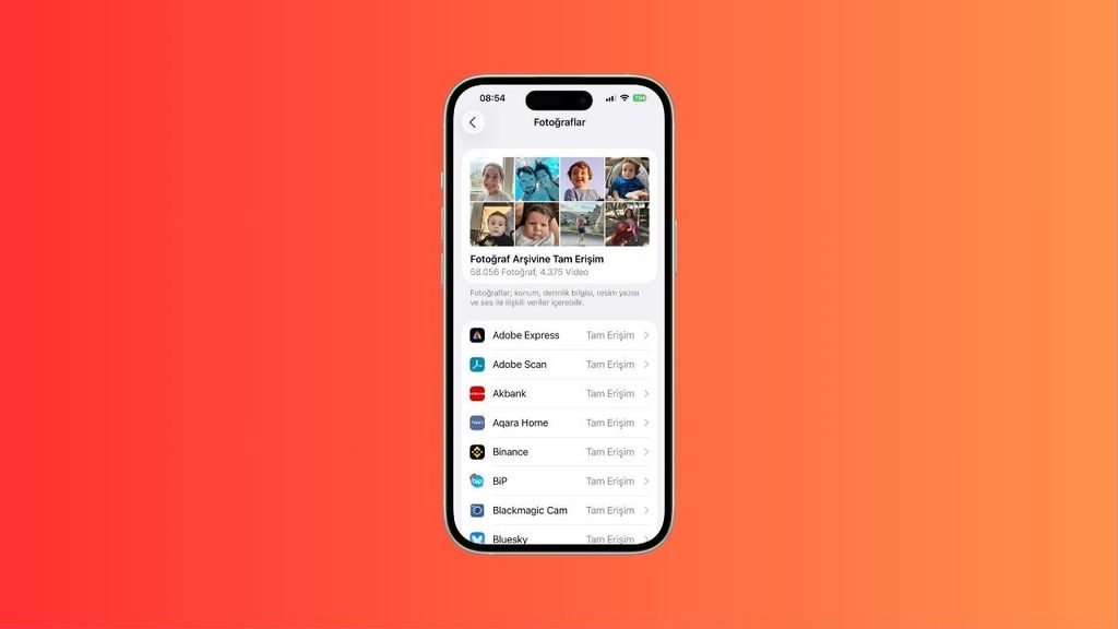 iphone fotoğraf erişimi