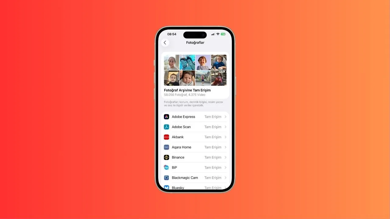 iPhone’da fotoğraf erişimi ayarları nasıl özelleştirilir?