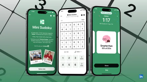 LinkedIn, Mini Sudoku ile oyun seçeneklerini genişletti