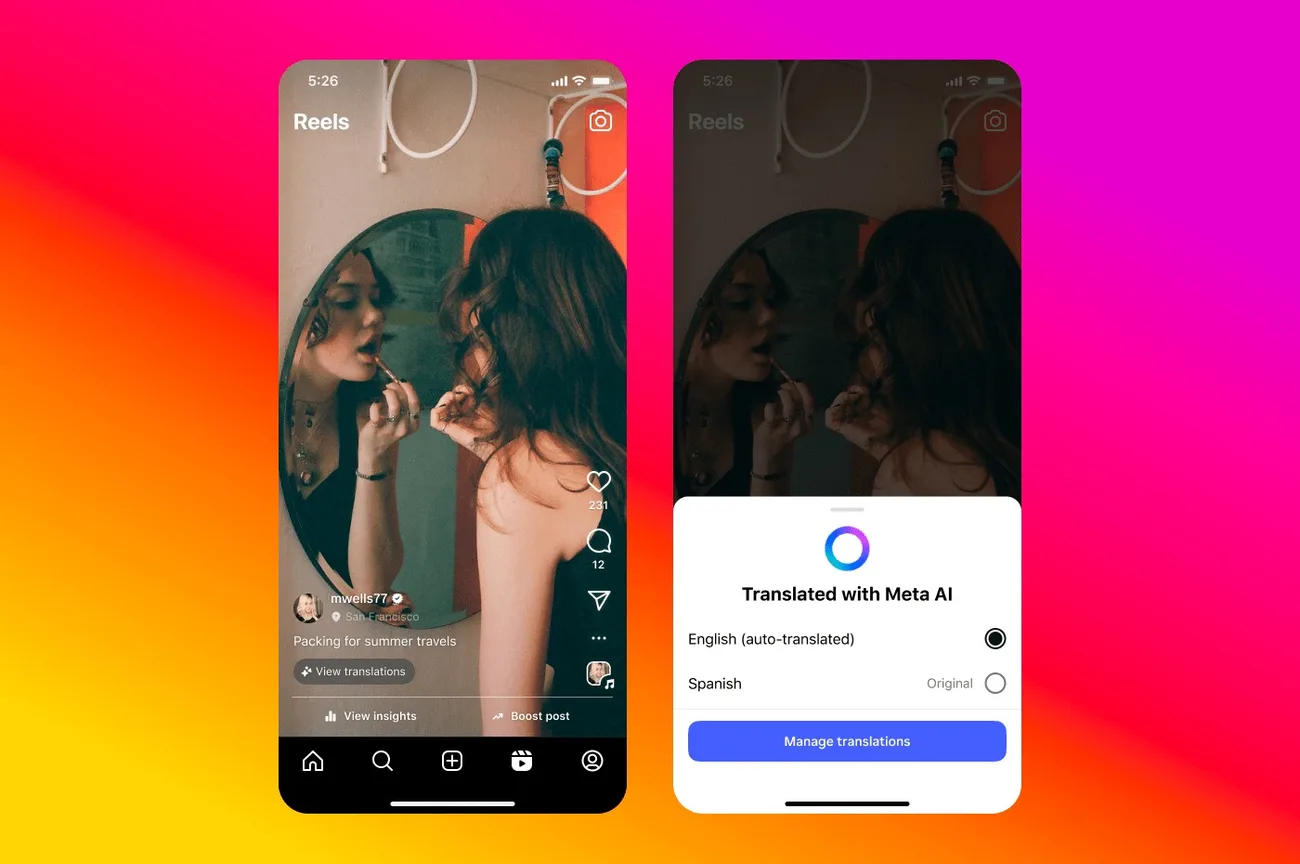 Meta yapay zekâ ile Instagram videolarına dublaj desteği getirdi