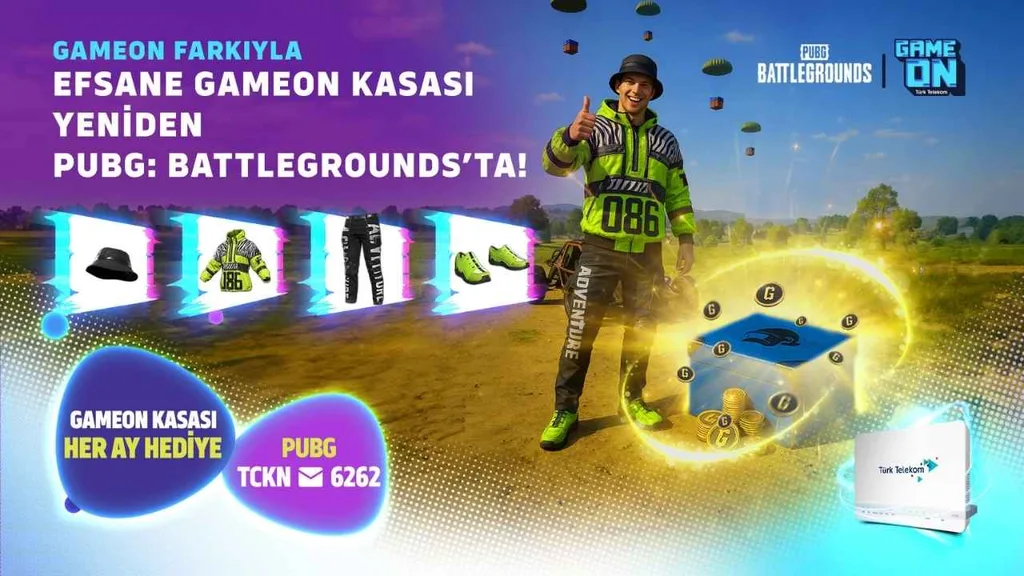 Türk Telekom GAMEON, PUBG için aylık ücretsiz kasa sunuyor