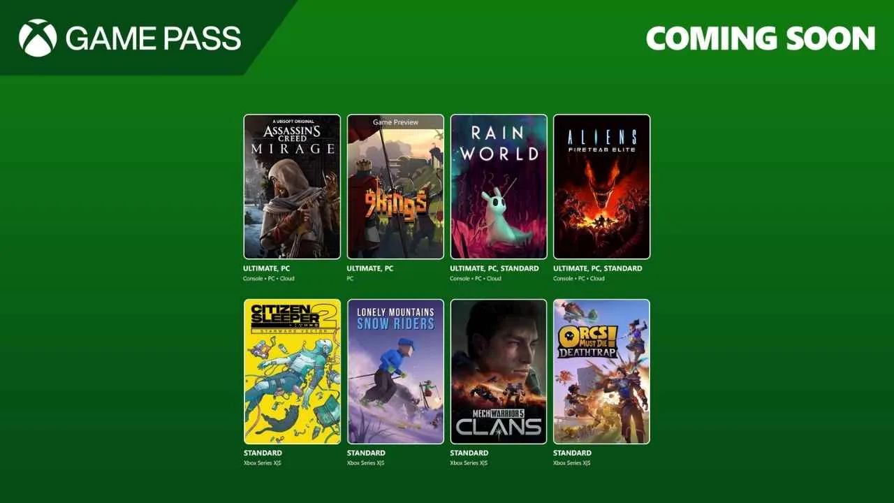 Xbox Game Pass Ağustos 2025: Assassin’s Creed Mirage ve Citizen Sleeper 2 geliyor