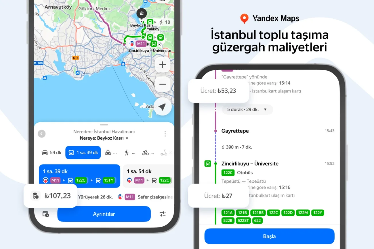 Yandex Türkiye, İstanbul’da toplu taşıma maliyetlerini anlık olarak gösteren özelliğini kullanıma sundu