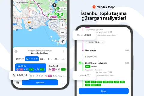 Yandex Türkiye, İstanbul’da toplu taşıma maliyetlerini anlık olarak gösteren özelliğini kullanıma sundu