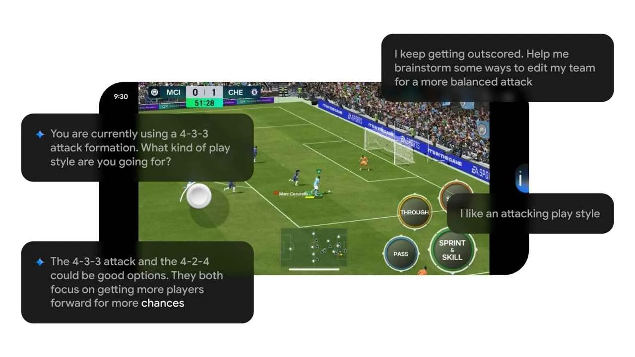 Google Play Games Sidekick ile Gemini yapay zekâ oyunlarda rehberlik sunacak