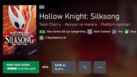Microsoft Hollow Knight: Silksong oyununu 56 TL’den satışa sundu