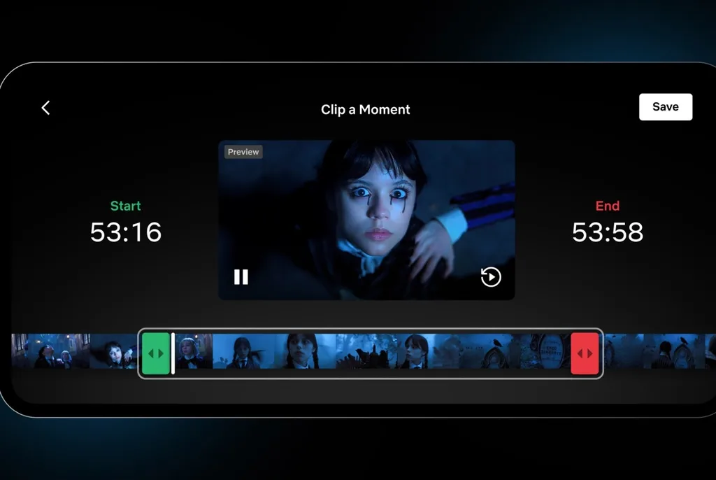 Netflix, mobil uygulamasında izleyicilere sahne kesip paylaşma imkânı sundu