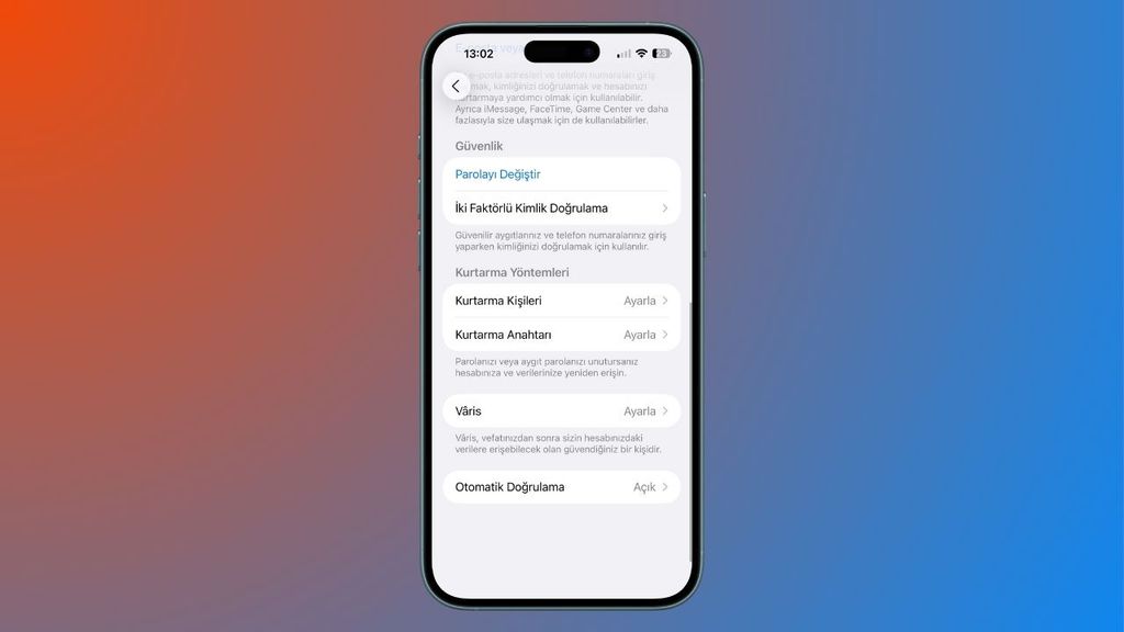 apple hesabı parola değiştirme