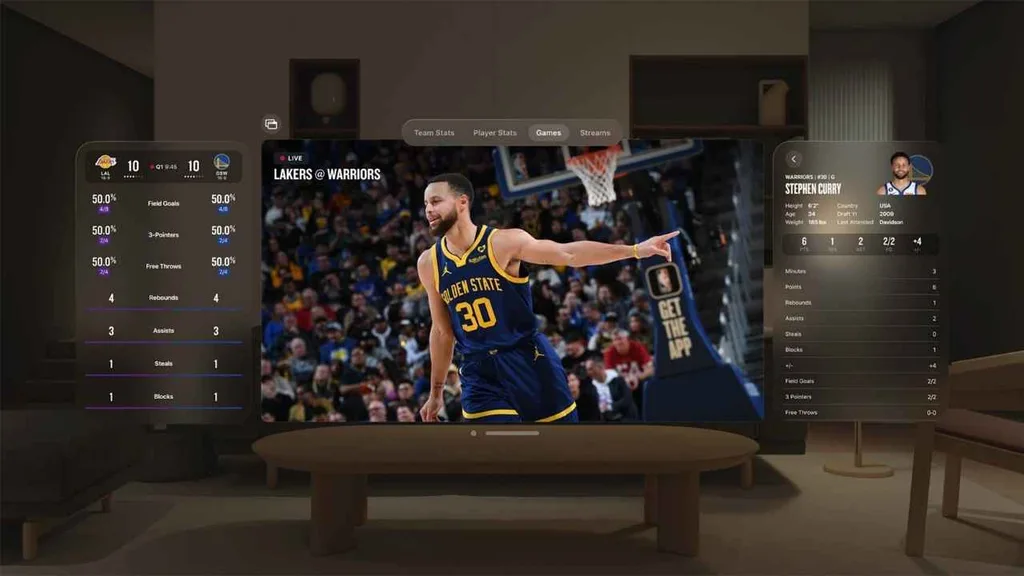 Apple Vision Pro, NBA’de Los Angeles Lakers maçlarını yeni görüntü formatıyla yayınlayacak