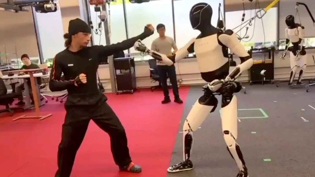 tesla optimus kung-fu