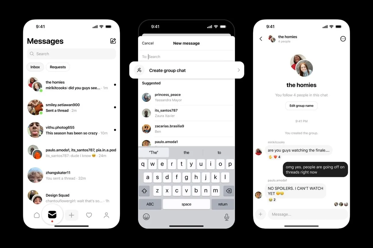 Threads, grup sohbeti desteğiyle mesajlaşmayı genişletiyor