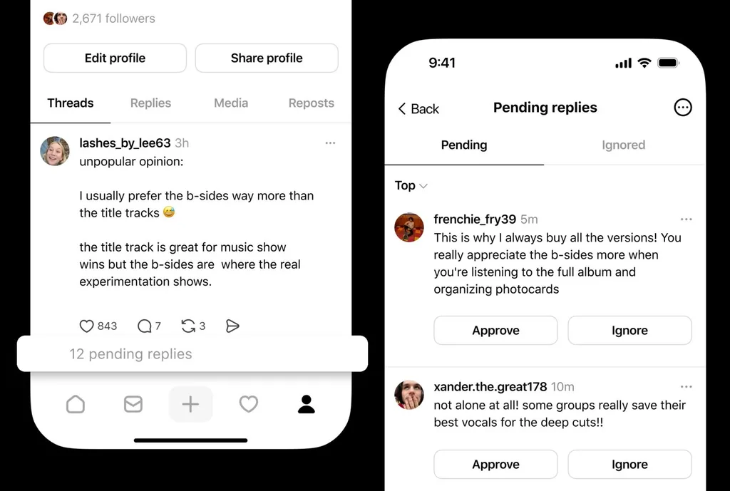 Threads, gönderilere gelen yanıtları yönetme imkanı sağlayan yeni araçlar sundu