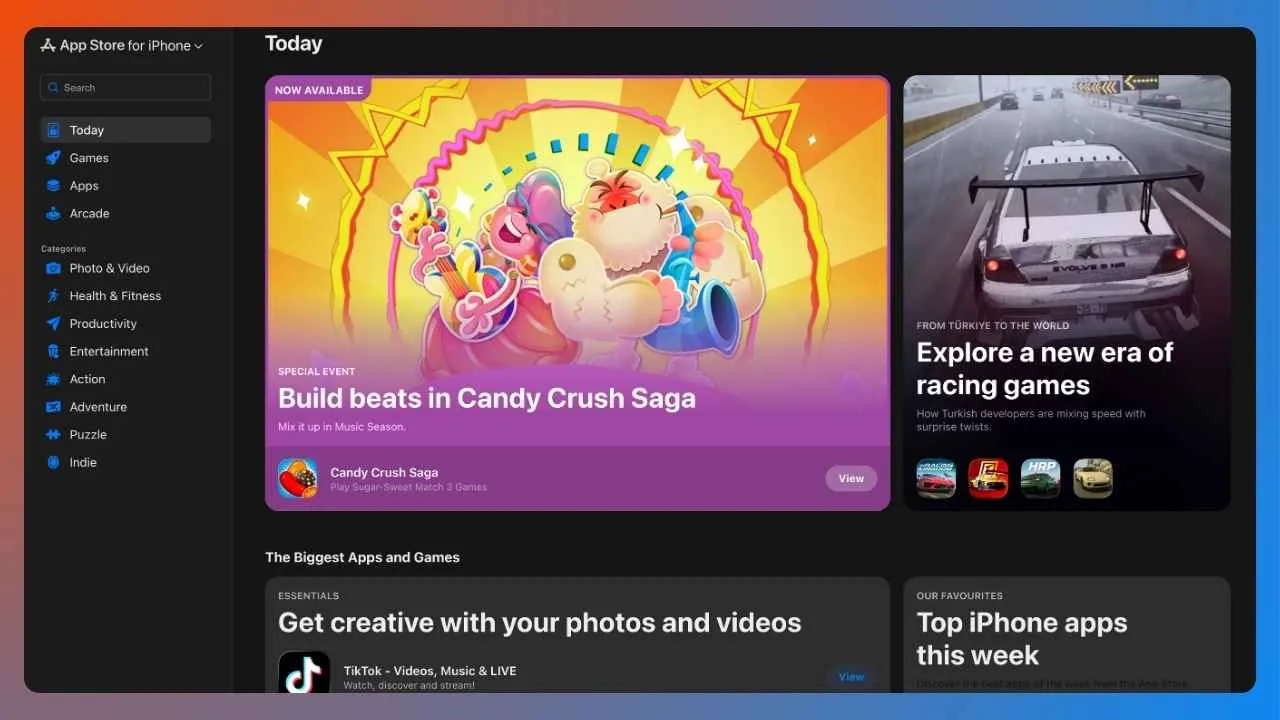 Apple, web tarayıcısı üzerinden erişilebilen tam kapsamlı App Store sayfasını yayına aldı