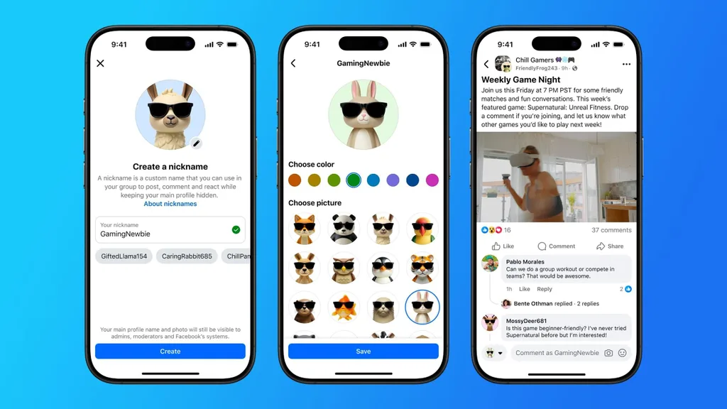 Facebook gruplarına takma isim ve avatar özelliği geliyor