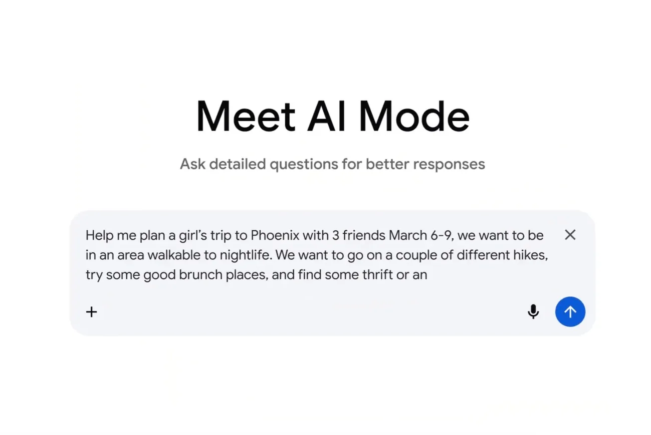 Google’ın AI Modu seyahat planlamasını görselleştiriyor