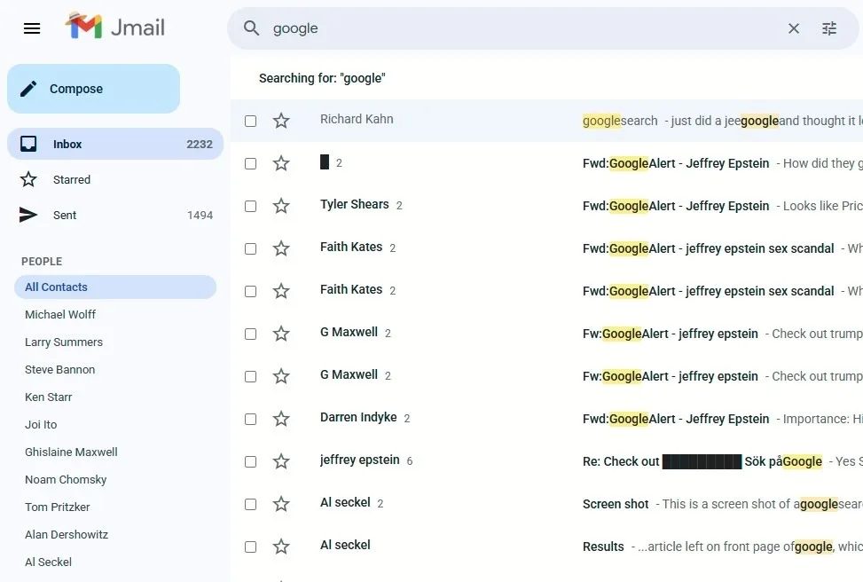 Jeffrey Epstein’ın e-postaları “Jmail” isimli dijital arşivle daha erişilebilir hale geldi